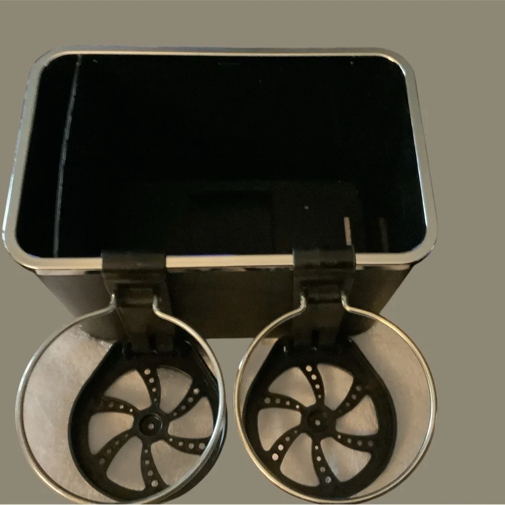 Black Car Armrest Box with Cup Holders. NEW!